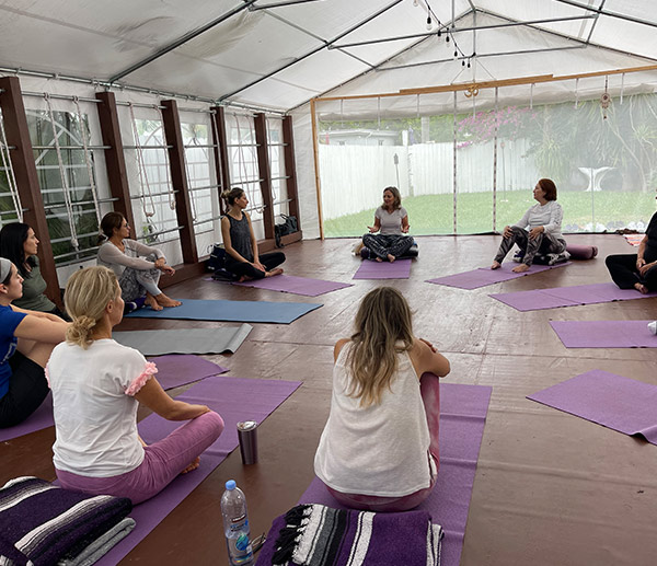 a yoga class